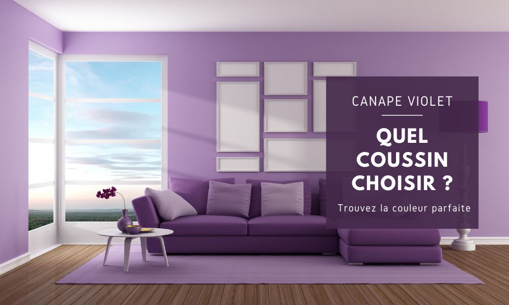 quelle couleur de coussin pour un canapé violet ?