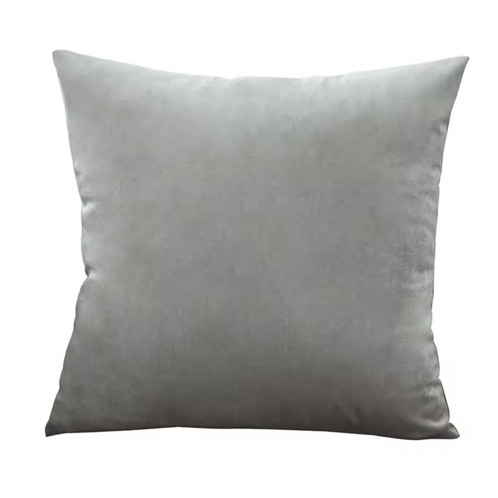 Coussin Velours Gris Clair