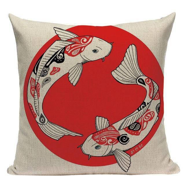 Coussin Japonais Drapeau