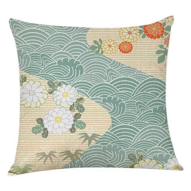 Coussin Japonais Rivière