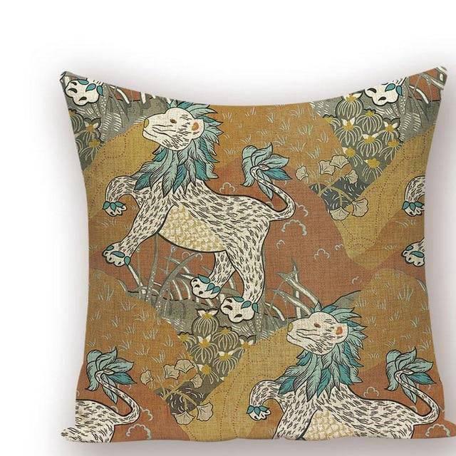 Coussin Japonais Tigre