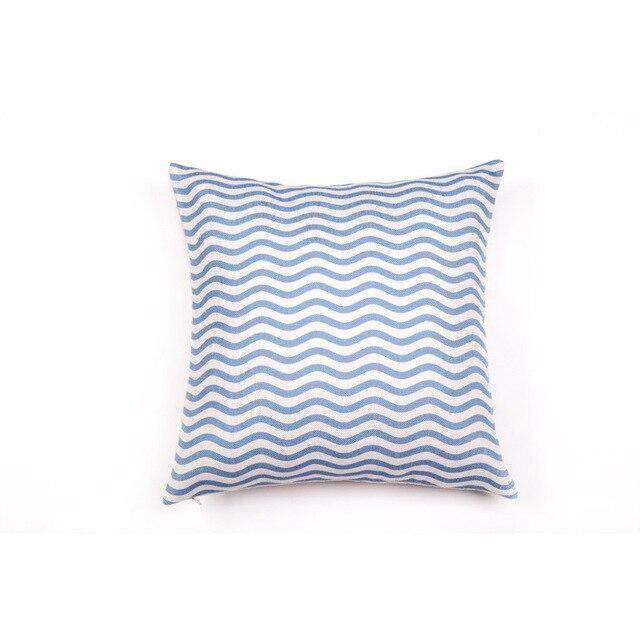 Coussin Bord de Mer Blue Waves