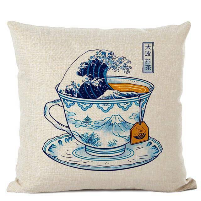 Coussin Japonais Tasse