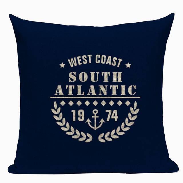 Coussin Bord de Mer South Atlantic Bleu