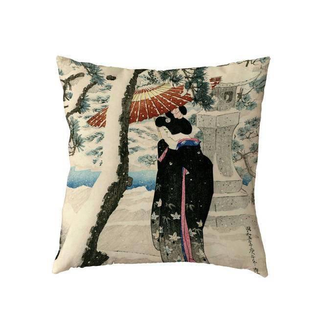 Coussin Japonais Velours Haku