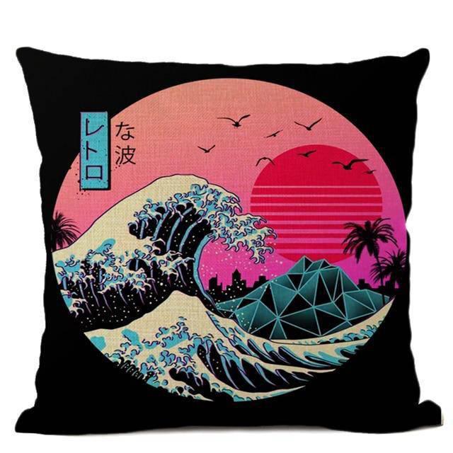 Coussin Japonais Black Sunset