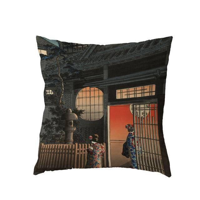 Coussin Japonais Velours Kyoto