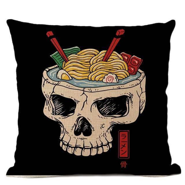 Coussin Japonais Tête de Mort