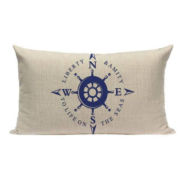 Coussin Bord de Mer Boussole
