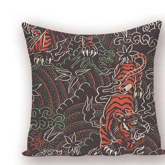 Coussin Japonais Tigre du Bengale