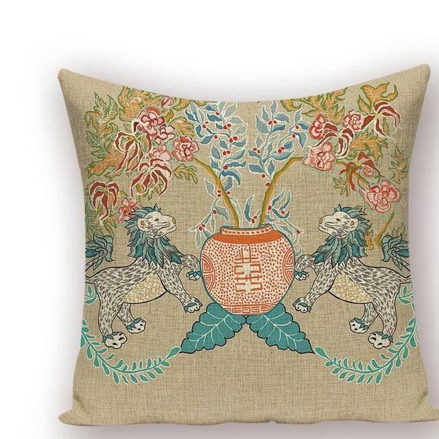 Coussin Japonais Vase