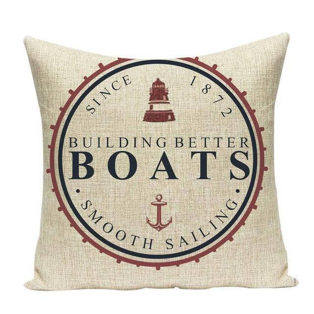 Coussin Bord de Mer Boats