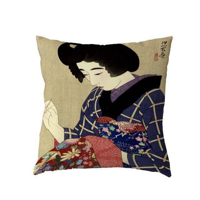 Coussin Japonais Velours Geiko