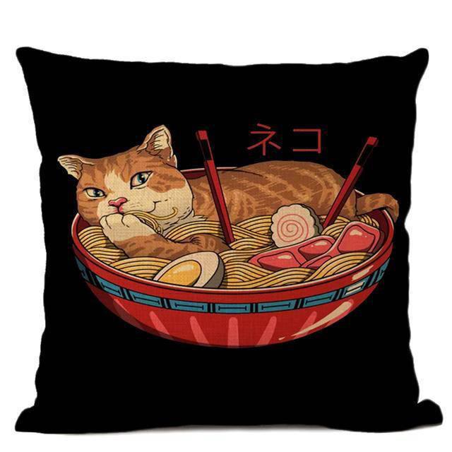 Coussin Japonais Chat
