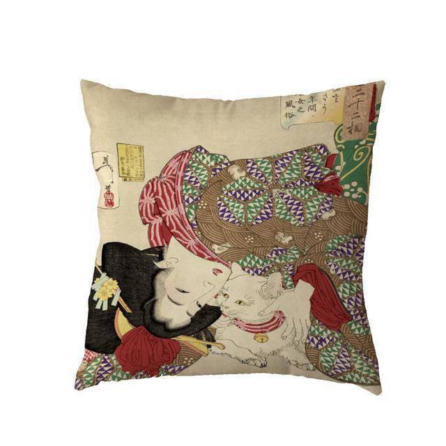 Coussin Japonais Velours Hitomi