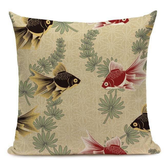 Coussin Japonais Poissons