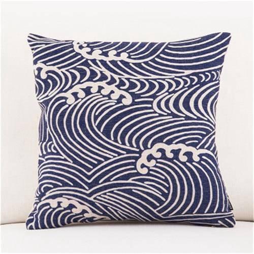 Coussin Japonais Vague