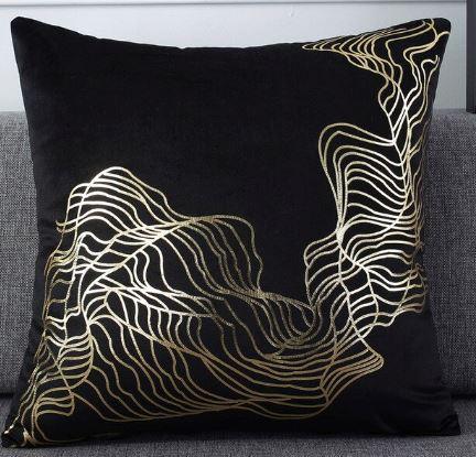 Housse Coussin Velours Noir