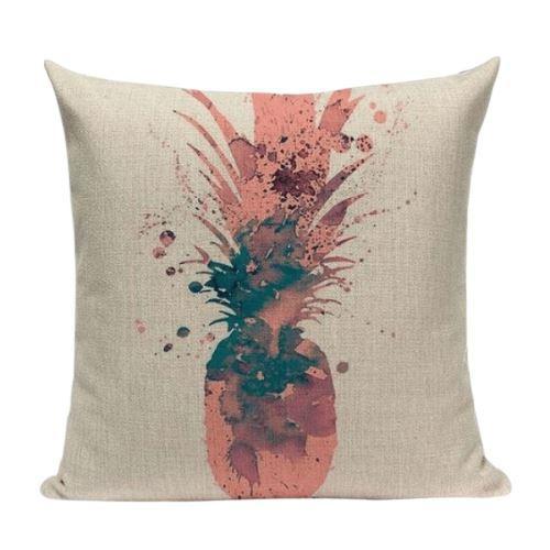 Coussin Ananas Pop Rose | Housse Déco
