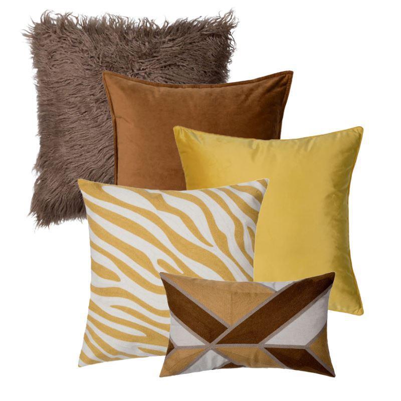 Collection Savane Jaune 5 coussins