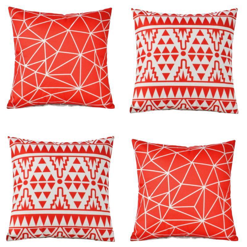 Collection Mayan Red 4 coussins