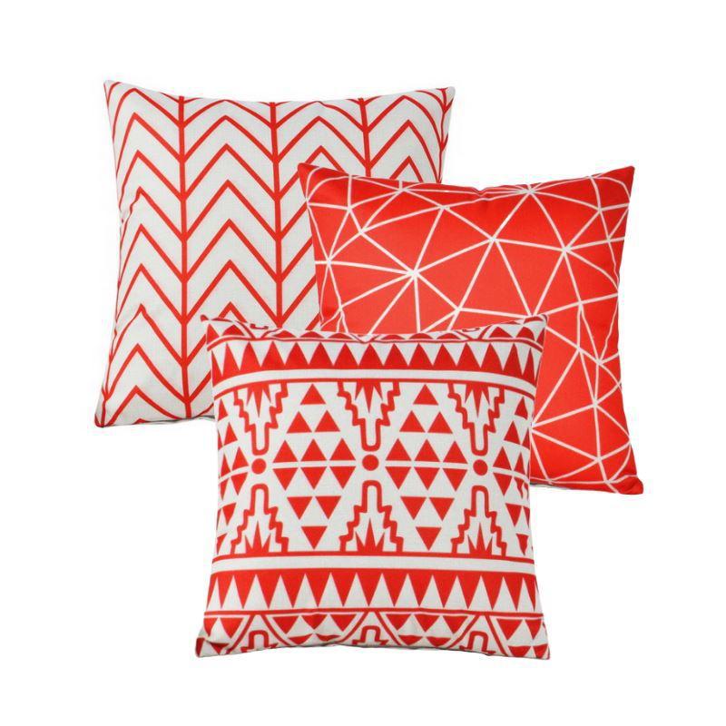Collection Mayan Red 3 coussins