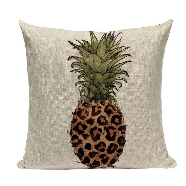 Coussin Ananas Animal Print | Housse Déco