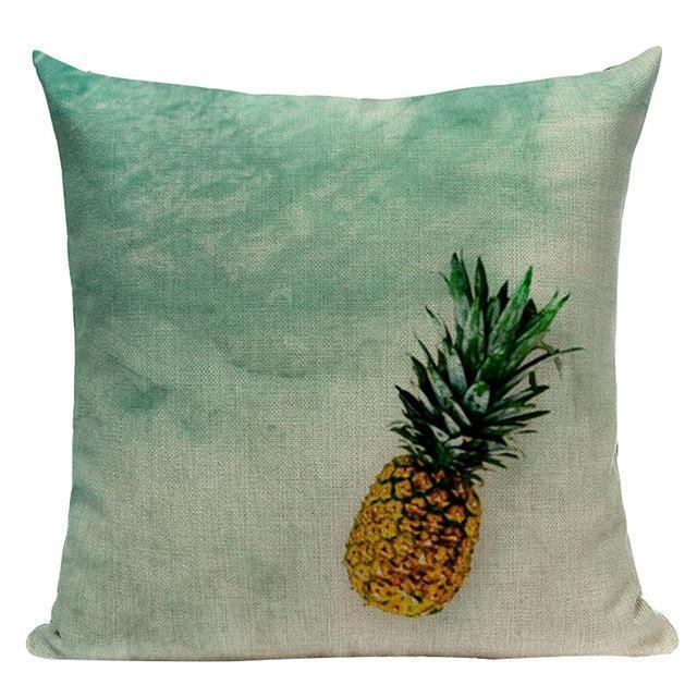 Coussin Ananas Bleu Ciel | Housse Déco