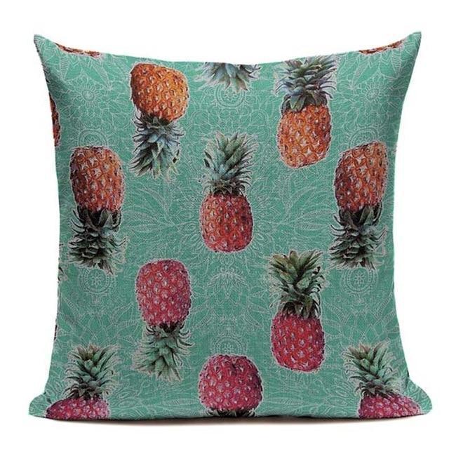 Lot de 2 Housse de Coussin Rectangulaire Ananas Fruit Décora Canapé Taie  d'oreiller 70x90cm Decoration Housses de Coussin en Lin Housse de Coussin