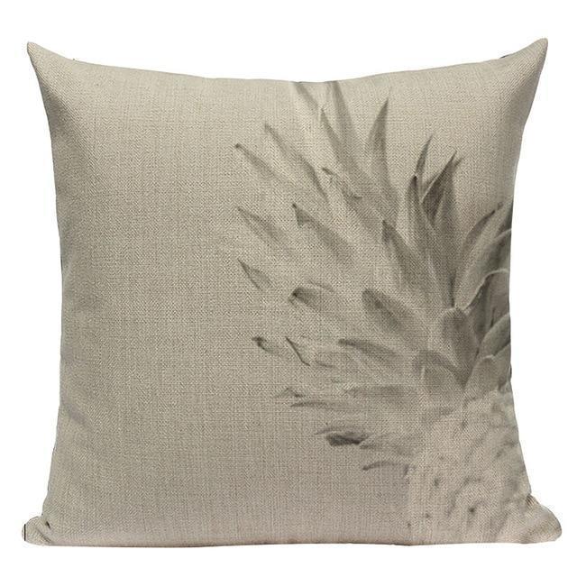 Coussin Ananas Gris | Housse Déco