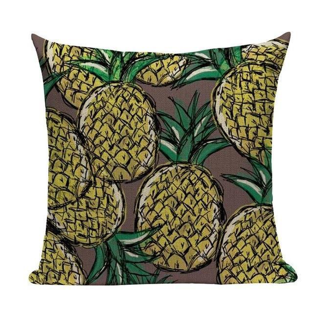 Coussin Ananas Marron | Housse Déco