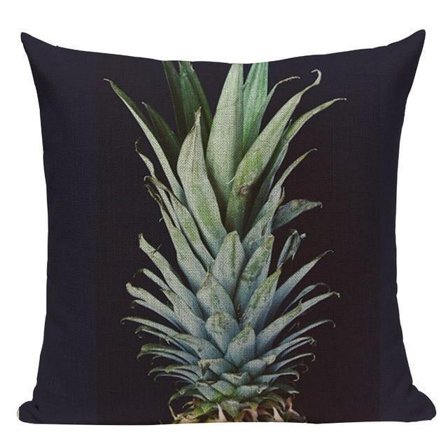 Coussin Ananas Noir | Housse Déco