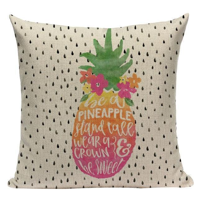 Coussin Ananas Orange | Housse Déco