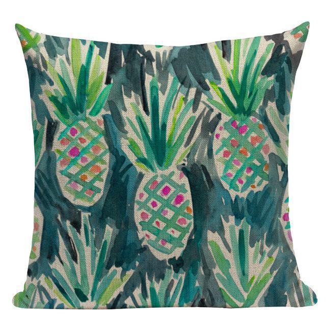 Coussin Ananas Vert | Housse Déco