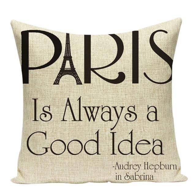 Coussin avec Citation en Francais | Housse Déco