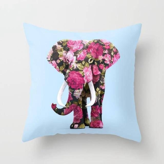 Coussin avec Éléphant | Housse Déco