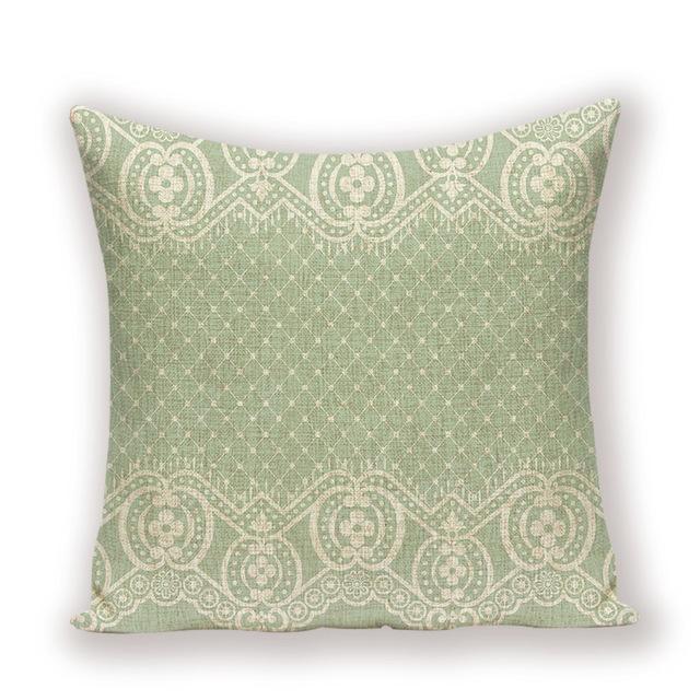 Coussin Bohème Chic Vert | Housse Déco