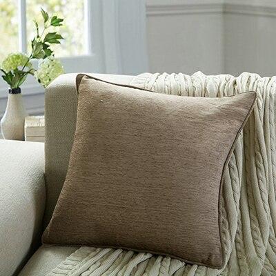 Coussin Chenille Beige | Housse Déco