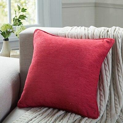 Coussin Chenille Rouge | Housse Déco