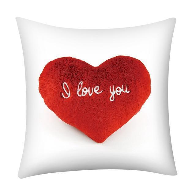 Coussin Coeur I Love You | Housse Déco