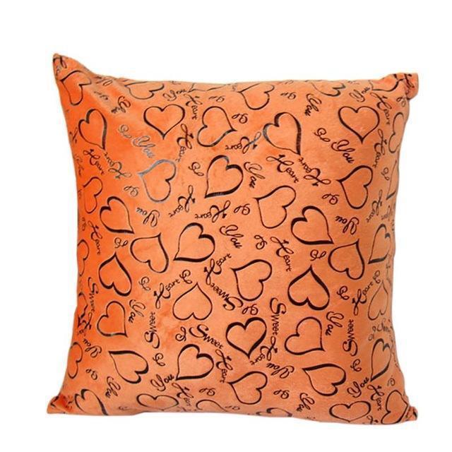 Coussin Coeur Orange | Housse Déco