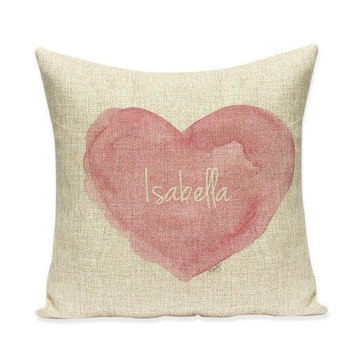 Coussin Coeur Rose Pale | Housse Déco