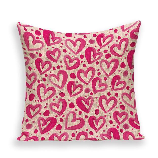 Coussin Coeur Rose | Housse Déco