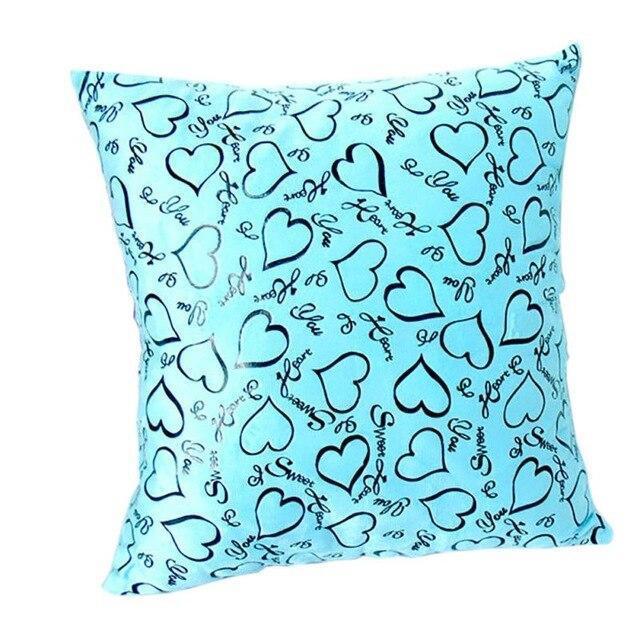 Coussin Coeur Turquoise | Housse Déco