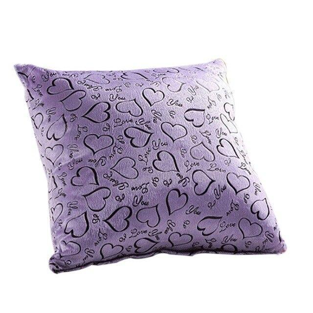 Coussin Coeur Violet | Housse Déco