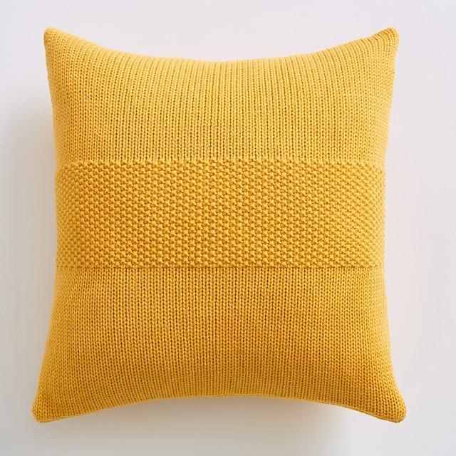 Coussin Coton Jaune | Housse Déco
