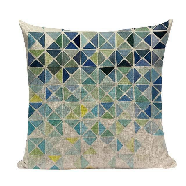 Coussin Déco Bleu Marine et Blanc | Housse Déco