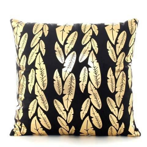 Coussin Deco Noir et Or | Housse Déco