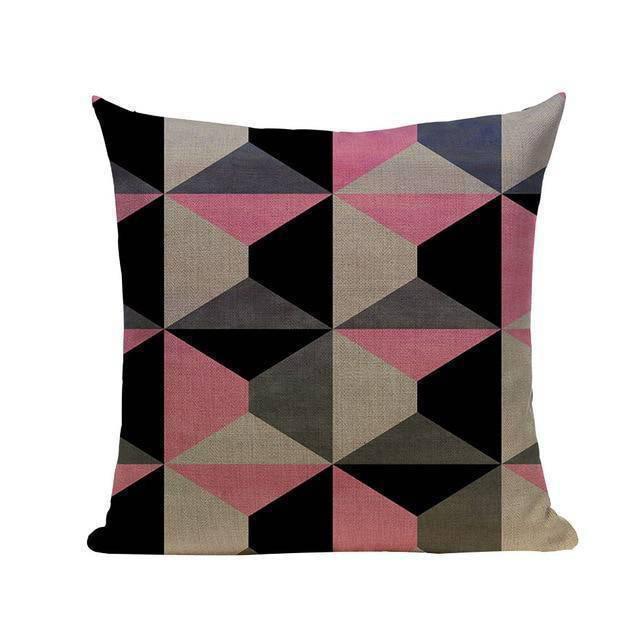 Coussin Deco Rose et Gris | Housse Déco