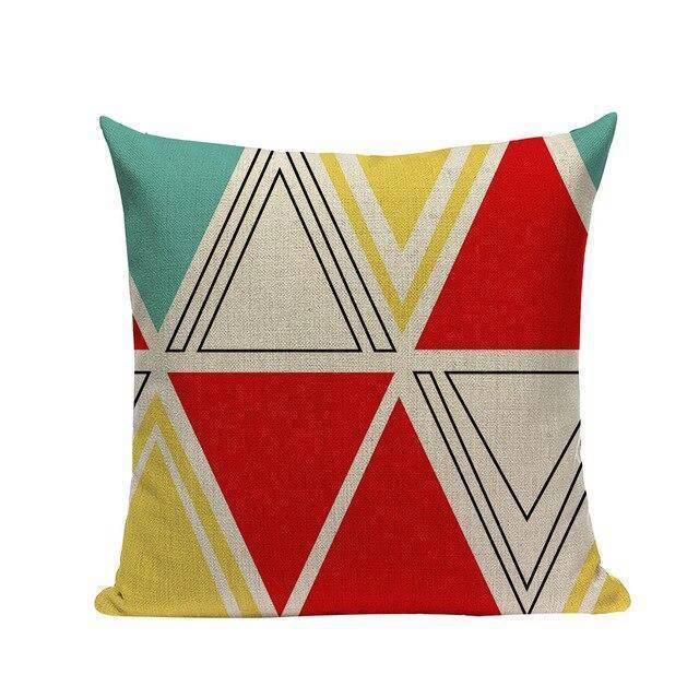  Coussin Déco Rouge Jaune | Housse Déco